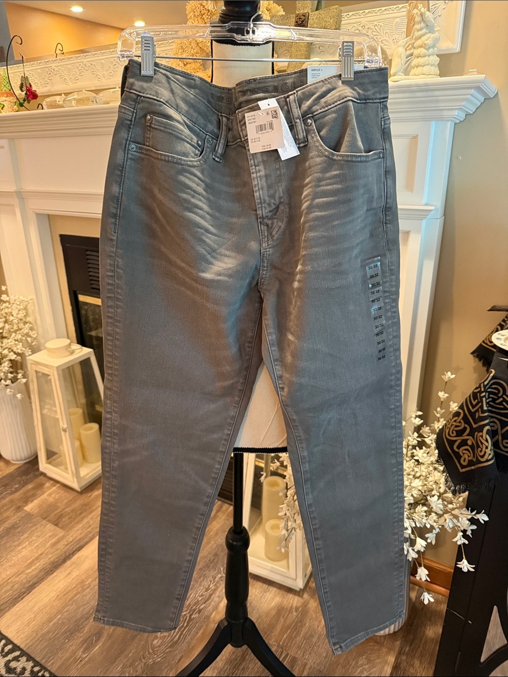 American Eagle Outfitters Men's Slim Charcoal Gray Jeans